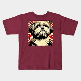 Shih Tzu Pop Art Kids T-Shirt